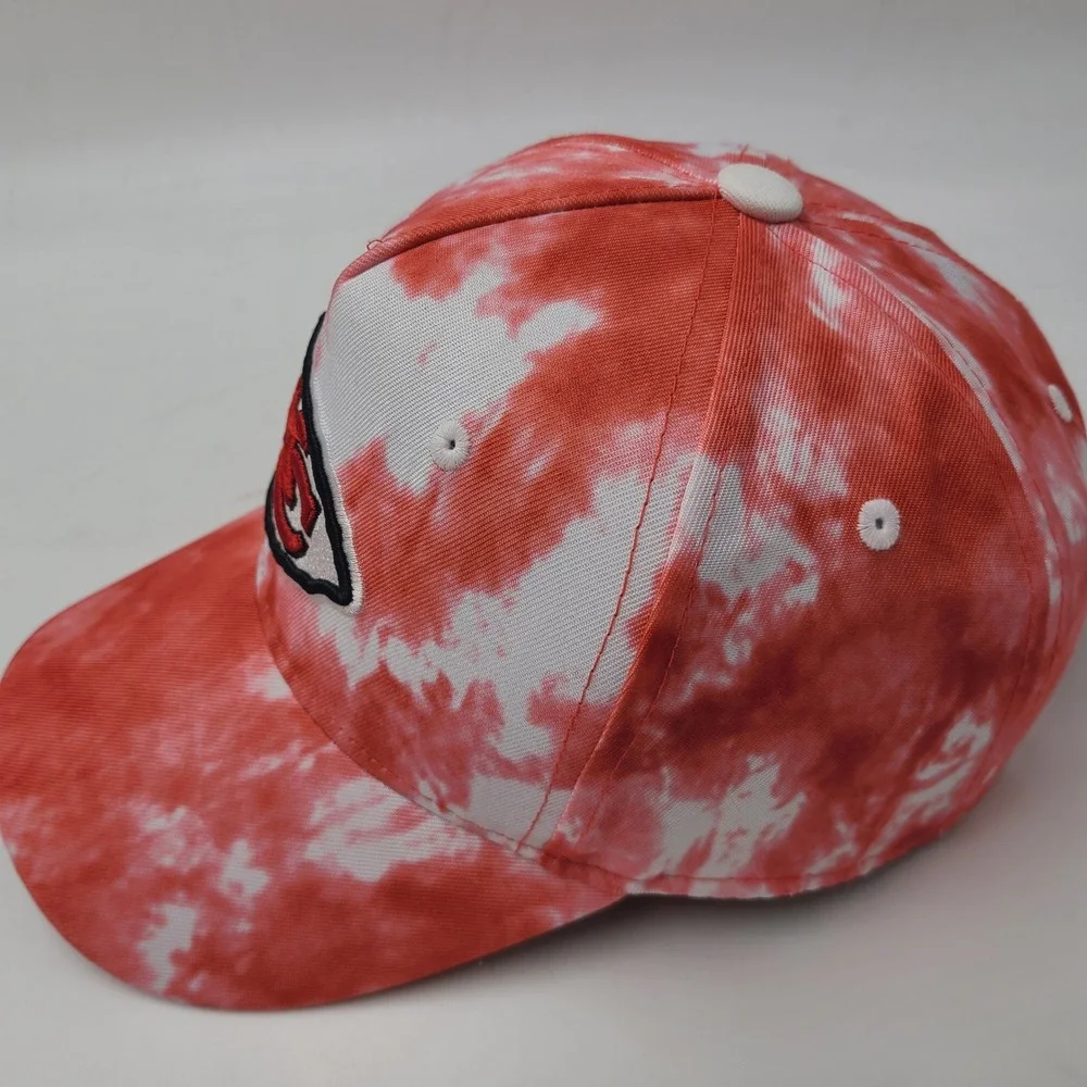 Youth Kansas City Chiefs Hat Snapback NFL Team Apparel Red White Tie Dye Boys